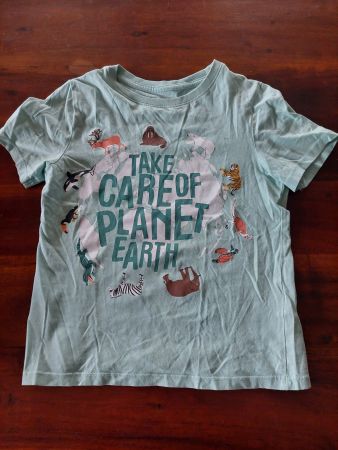 C&A T-Shirt Take Care of Planet Earth Grösse 122