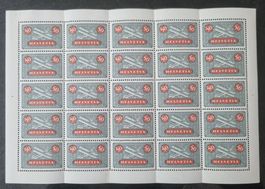 1935 : Flugpost Nr. F9z im Bogen, postfrisch **