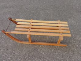 Schlitten Holz gross