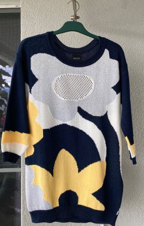 Madeleine Damenpullover multicolor/marine/Grösse 34 edel