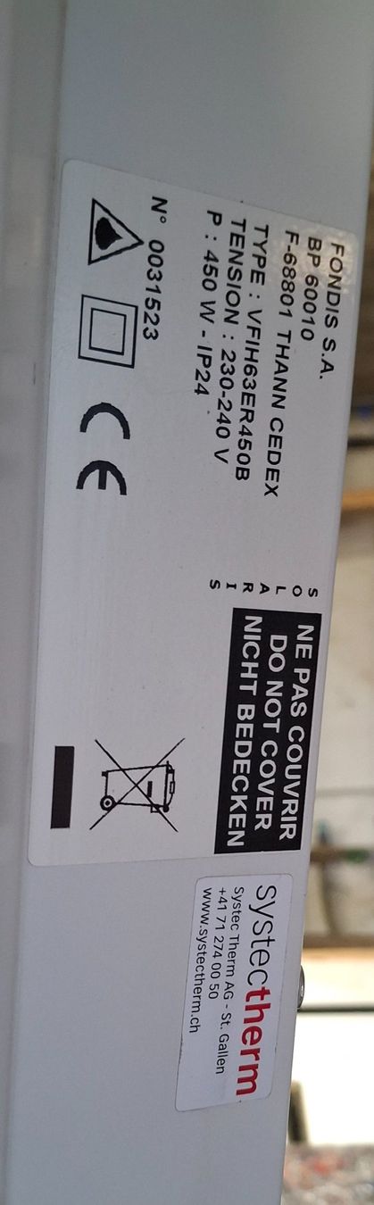 Heizgeräte: Infrarot Heizkörper SystecTherm – Gebraucht aus Winikon von oli_roelli 1