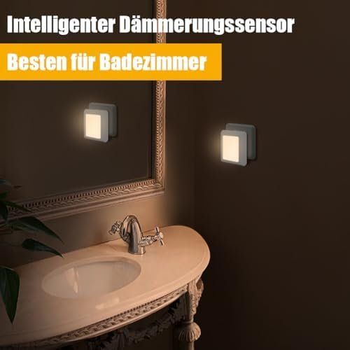 Lampen: Nachtlicht Steckdose Dämmerungssensor 4 Stück Helligkeit – Neu und originalverpackt aus Hundwil von Pakethase 5