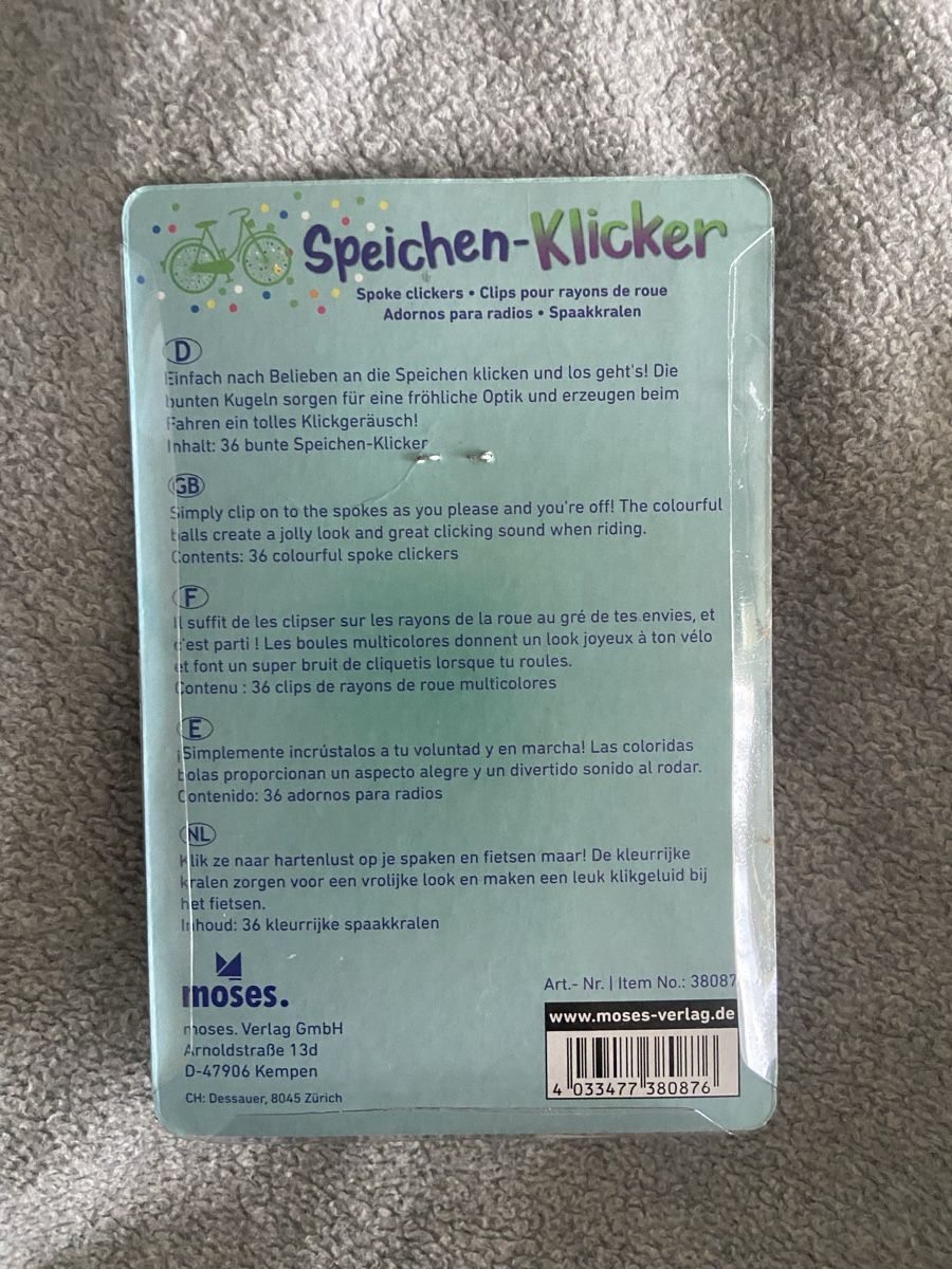 Pezzi di ricambio: Speichen-Klicker Speichenclips 36 Stk bunte neu Kind Velo – Nuovo e nell'imballaggio originale da Heimberg venduto da Mondlicht26 1