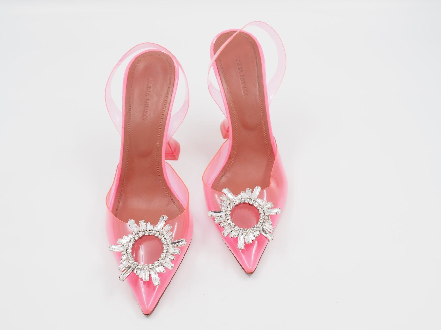 Amina Muaddi Scarpe da donna: AMINA MUADDI PVC Slingback Pump - Pink - 39 – Usato da Lausanne venduto da Anacheval 5