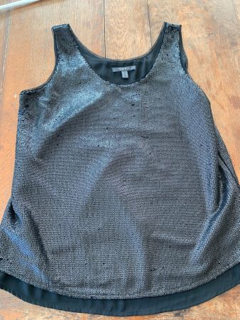 Schwarzes Pailleten-Top von Esprit Gr. 40
