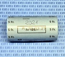 CHF___5.00 2021 Originalrolle mit 25 x 5 Franken 2021