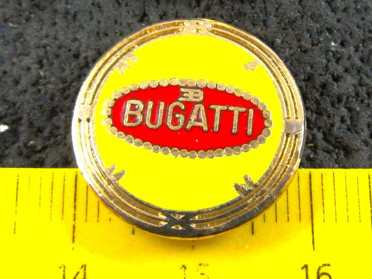 Bugatti Plaketten & Abzeichen: BUGATTI AUTO LOGO SCHMUCK-PIN ENAMEL MIT SECURITY-CLIP – Gebraucht aus Ettingen von Hausi4711 1