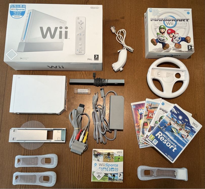 Wii Konsole mit Spielen und Lenkrad Kaufen auf Ricardo