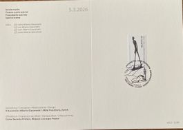 Falt-/Sammelblatt «125 Jahre Alberto Giacometti» gestempelt