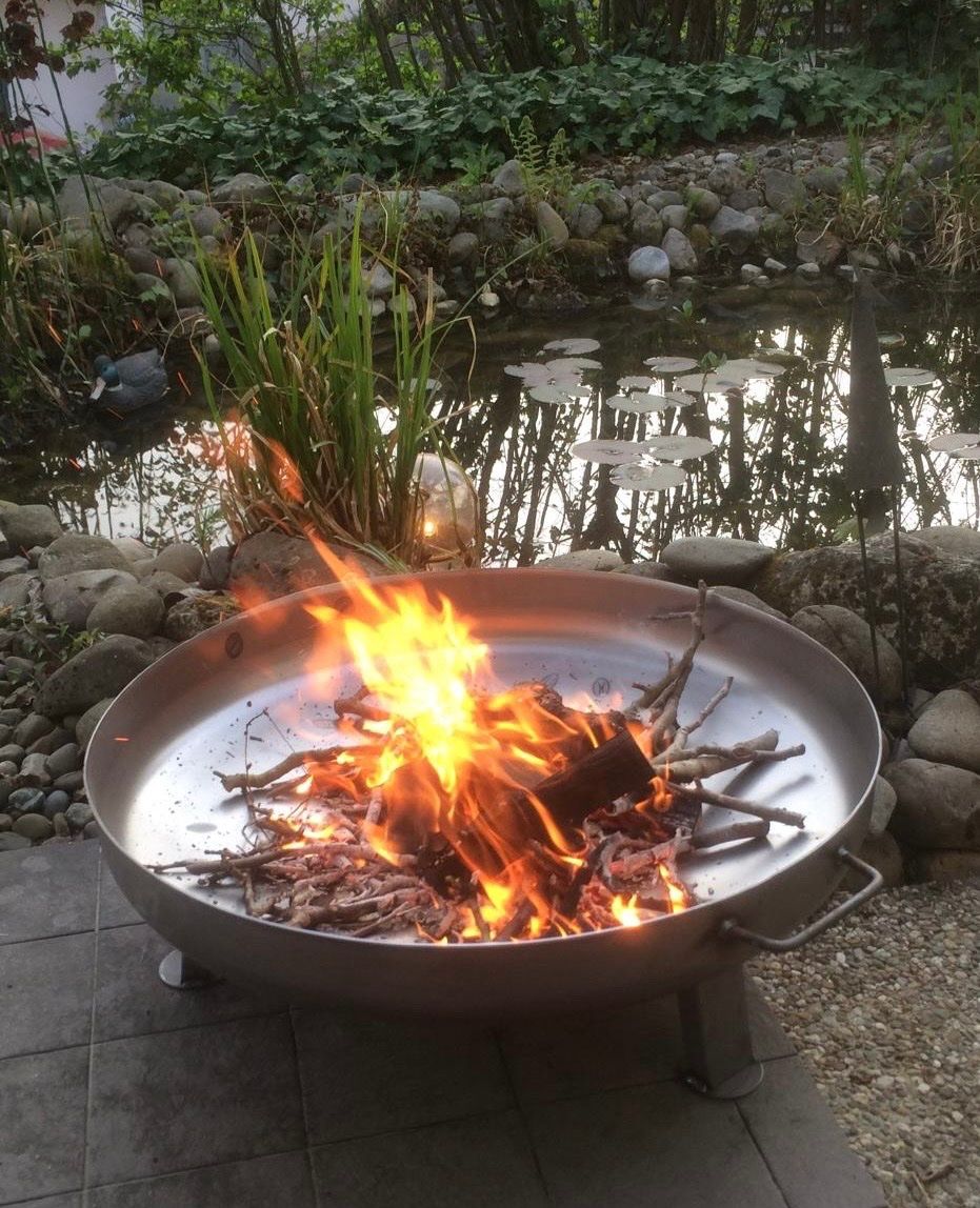 Feuerschale: Feuerschale 80 cm mit Grillrost – Gebraucht aus Küttigen von Pavian60