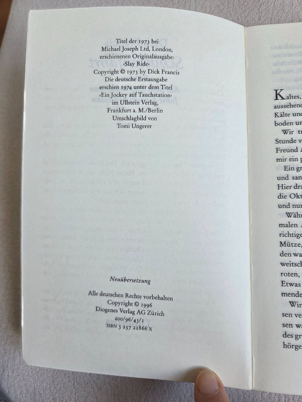 Libri: Dick Francis - Schlittenfahrt – Usato da Bergdietikon venduto da Tanne_10 3