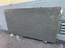 Granitplatte schwarz/grau
