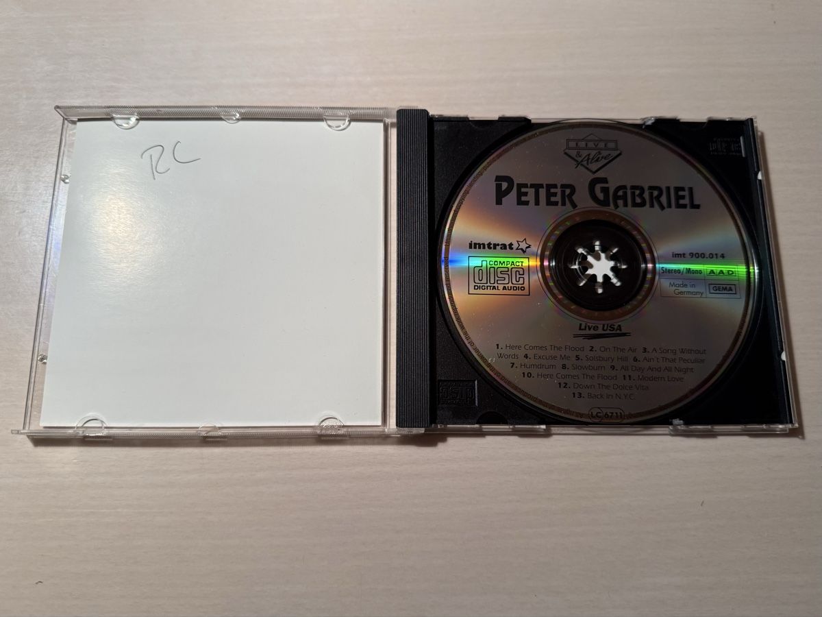 CDs: Peter Gabriel - Live USA CD – Gebraucht aus Oberried Brienz von Chyara 2
