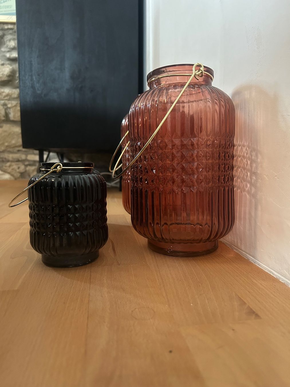 Laternen: 5er Set Windlichter aus Glas – Gebraucht aus Ottenbach von  1