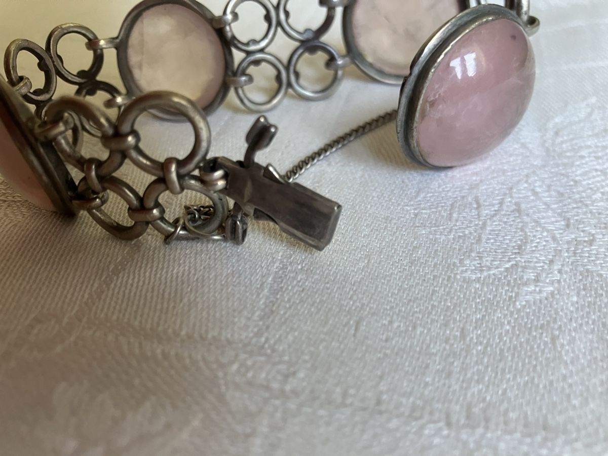 Bracciali & Braccialetti: Silber Armband mit Rosaquarz – Usato da Lyss venduto da Punktum01 4