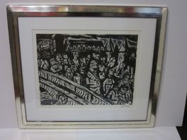 Karl HUBBUCH (1891-1979) ORIGINAL LITHOGRAPHIE MIT RAHMEN