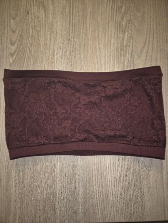 Bordeaux Spitzen Bandeau Top, Grösse S,