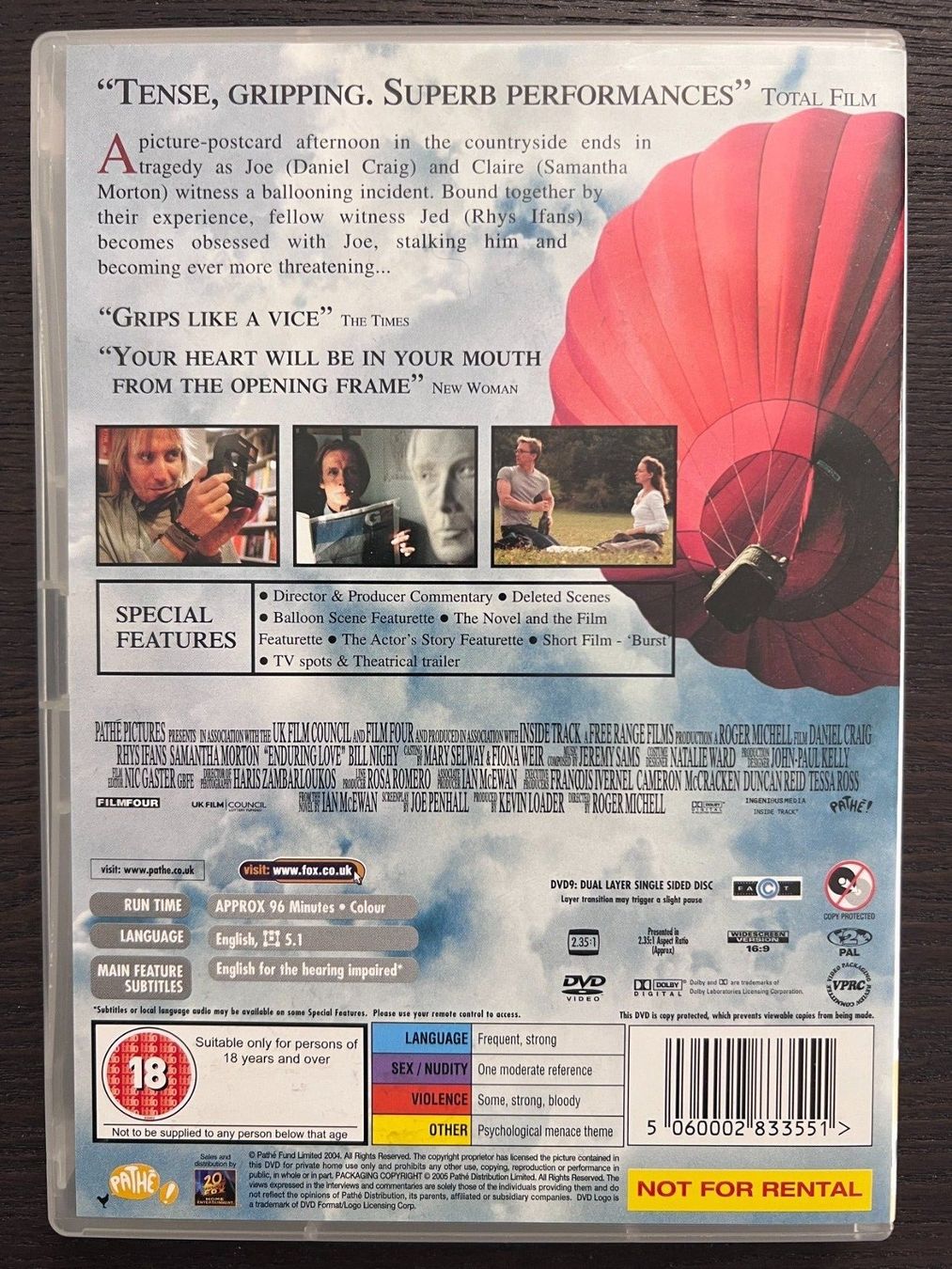Tutti i DVDs: Enduring Love ( Englisch ) – Usato da Zürich venduto da FilmFreunde 1