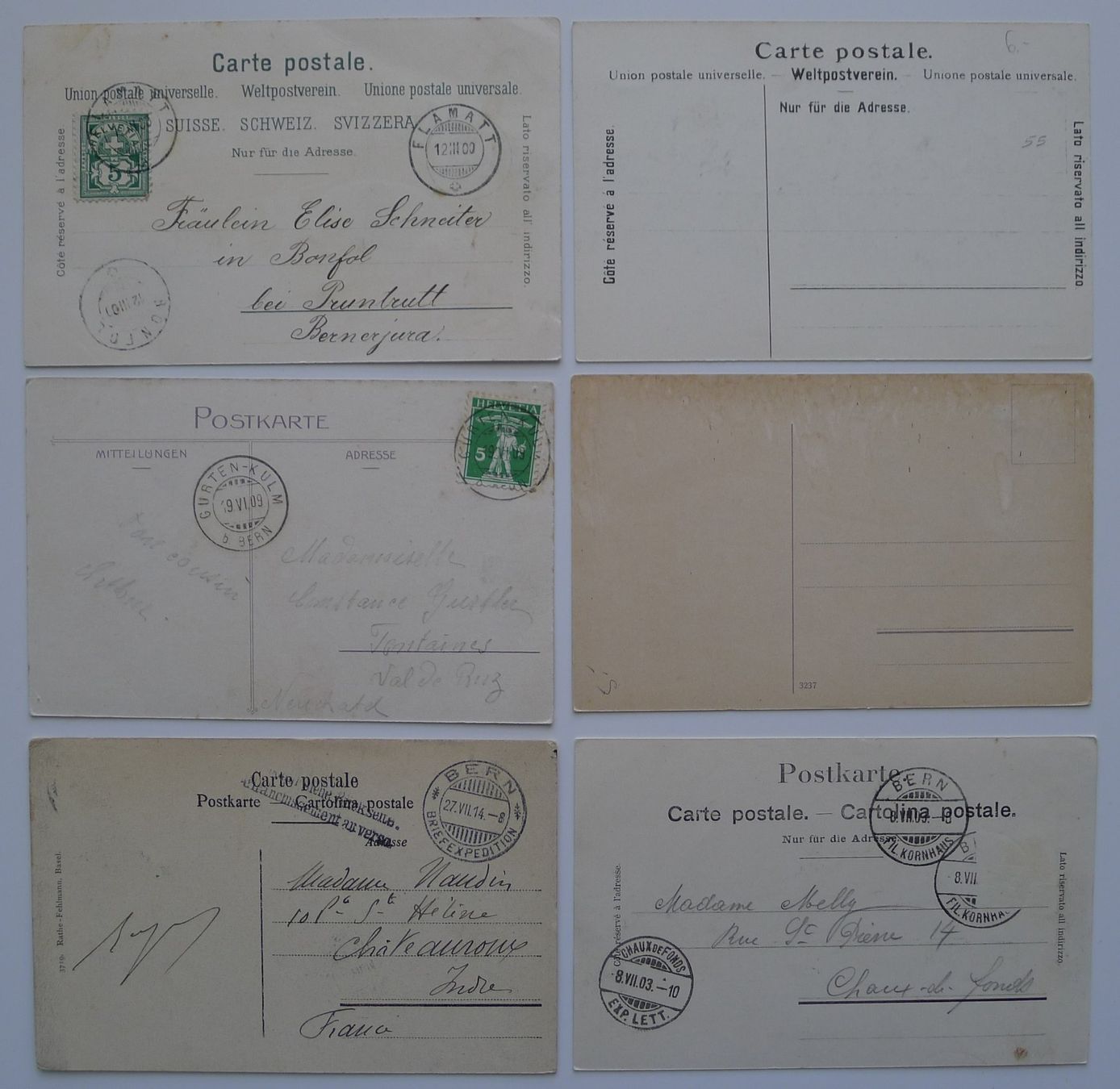 Cartoline postali: 6 alte Ansichtskarten BERN, Litho, Gurten - Bahn, Stalden – Usato da Ebikon venduto da SilvioFreund 7
