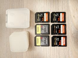 6x 64 GB, SDXC, U3, UHS-II