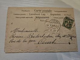 Alte Ansichtskarte, Blumenmotiv, Vintage Grusskarte 1902