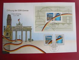 Ersttagsbrief Öffnung der DDR-Grenze 1990 Briefmarken