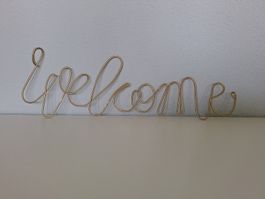 Deko Welcome aus Draht