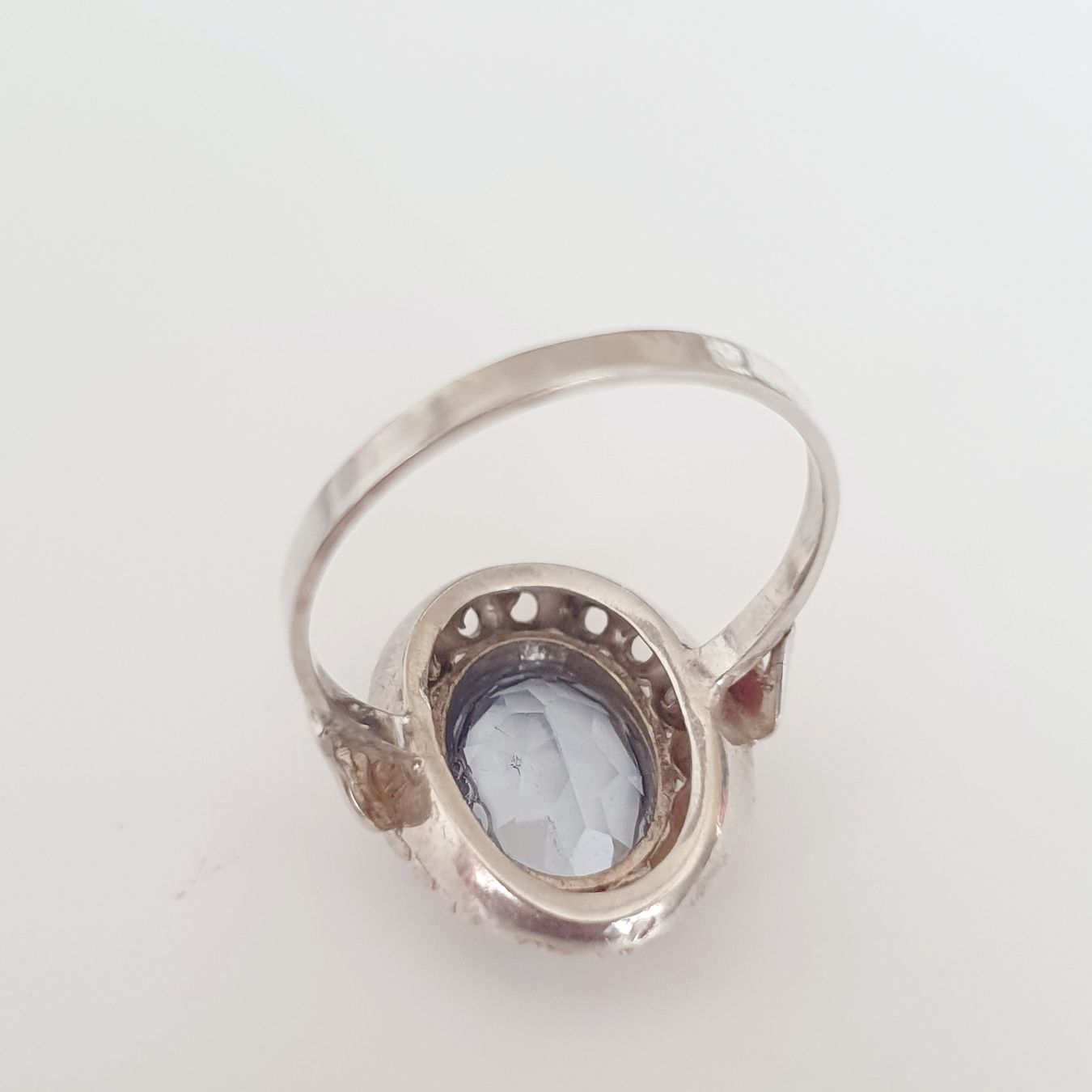 Anelli: Jungendstil ? Silberring mit blauer Stein 835er Gr. 19,3mm – Usato da Kreuzlingen venduto da Wunderkiste123 1