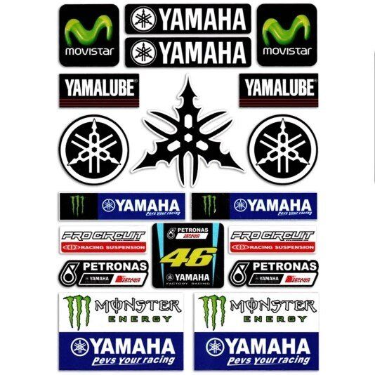 Motorrad Aufkleber Dekor Yamaha,Yamalube,VR46,Moviestar usw