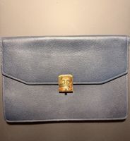     Céline Paris Vintage Pochette Clutch Navy Blue Leather