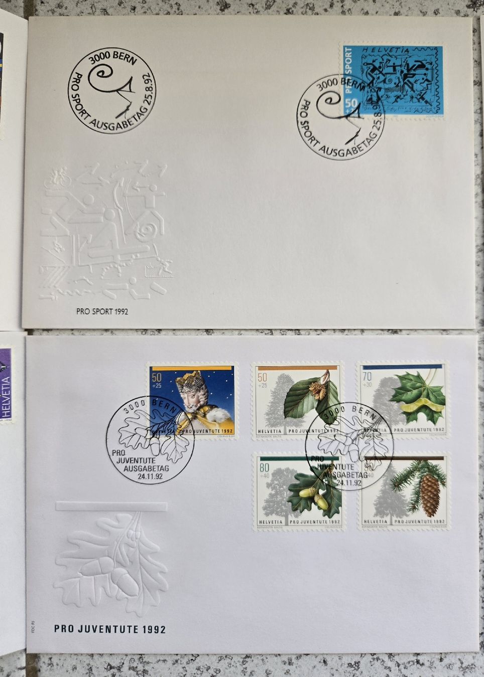 Tutti i francobolli: set de 8 enveloppes 1992 – Usato da Montet (Broye) venduto da CandiceD 2