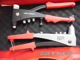 Nietzange Set LUX-TOOLS & SNOL mit Nieten Stahl