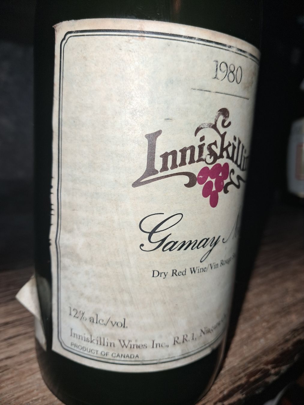Vins: Inniskillin Gamay Noir 1980 – Neuf avec emballage d'origine à Le locle par juliensaran 2