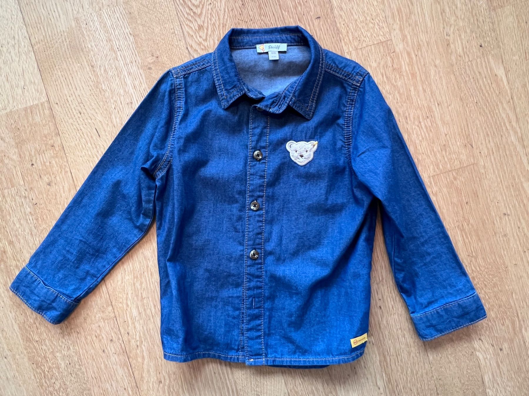 Steiff Camicie, T-shirt & Polo: Steiff Jeanshemd Jungen Gr. 98 – Usato da Bern venduto da Salutbern 1