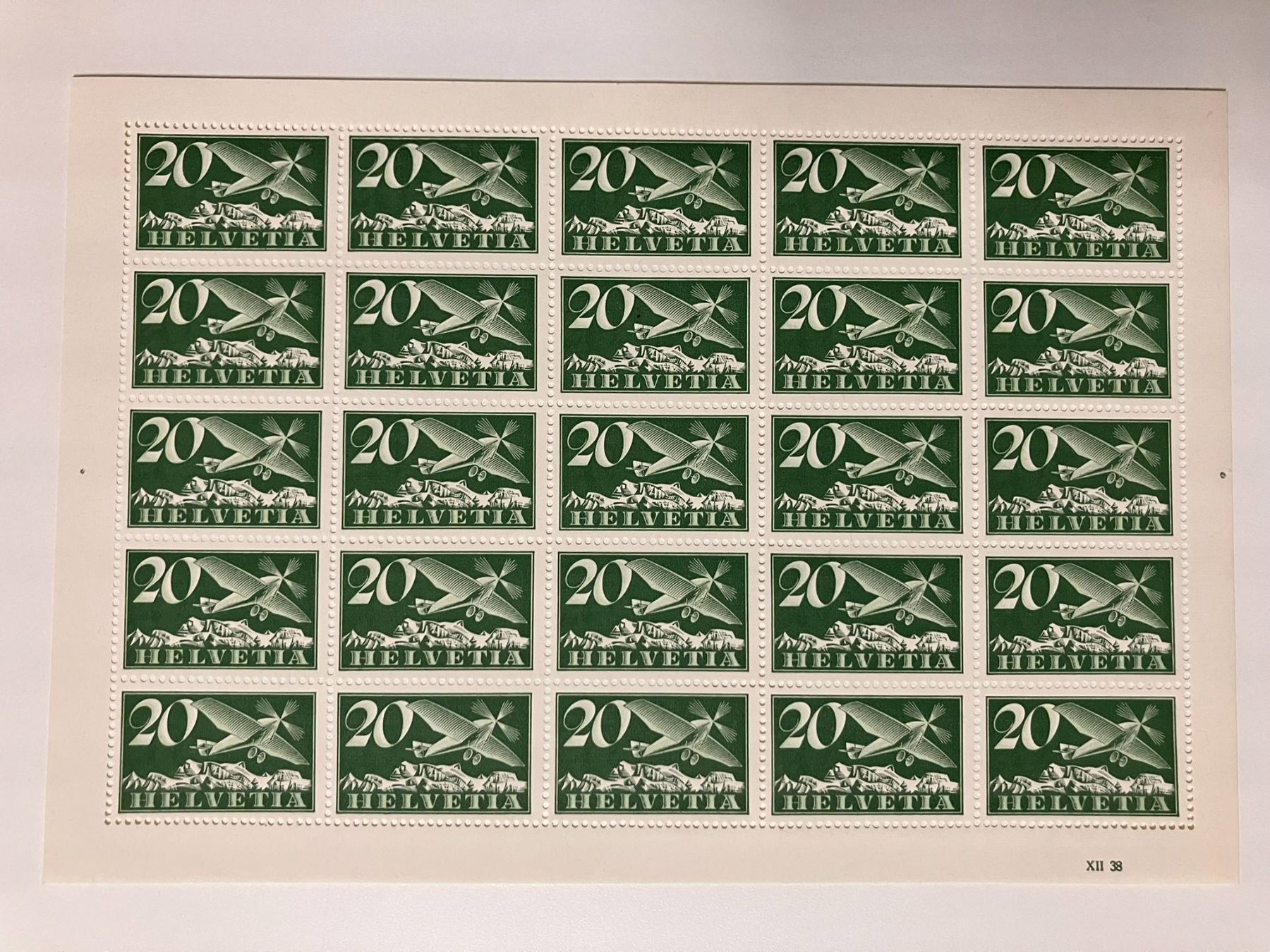Tous les timbres: Flugpost 1940, Kat. 4z, Kleinbogen – D'occasion à Würenlos par Eulenpostuhu