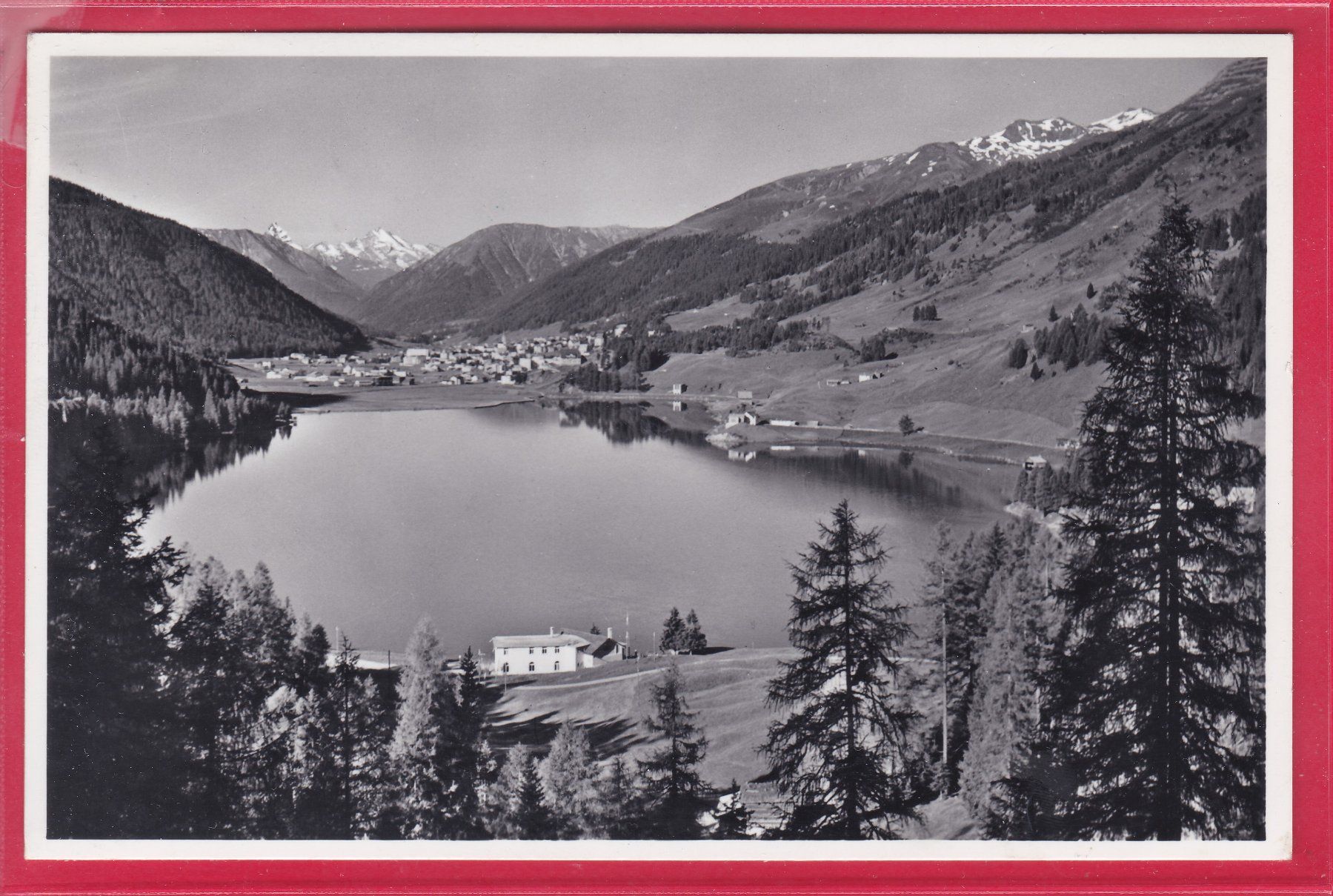 Cartoline postali: DAVOS, AM DAVOSERSEE, 8.1.1960 – Usato da Oberrieden venduto da Gebirgsstelze