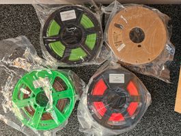 4x PLA Filament Restposten / offene Rollen 1.75 mm