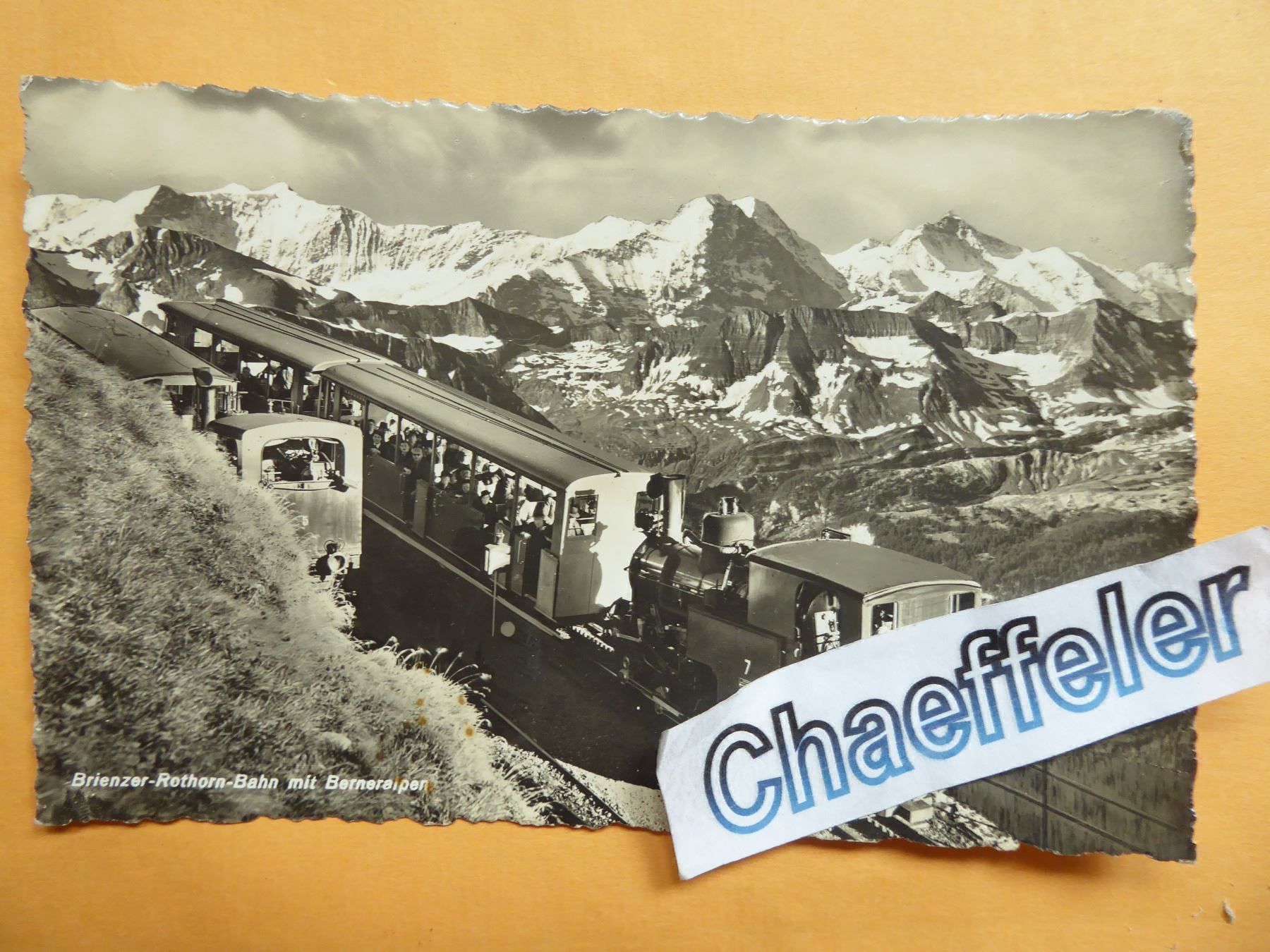 Ansichtskarten: 1938 Brienzer-Rothorn-Bah m. Berneralpen – Gebraucht aus Zürich von Chaeffeler
