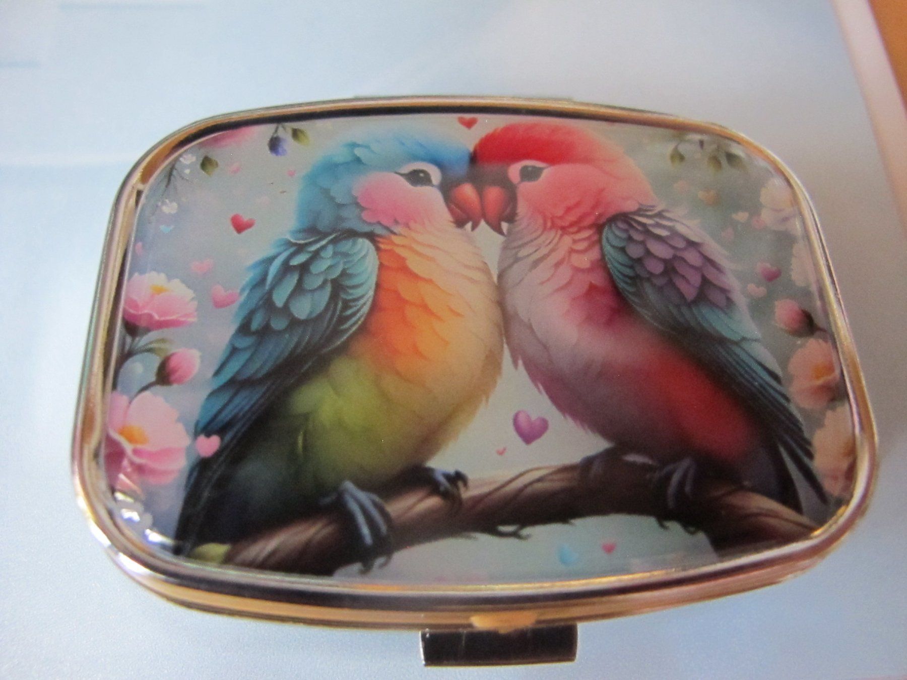 Altro in Cosmetici & Cura: Schöne Romantische Pillendose, Vogel Motiv – Nuovo (secondo la descrizione) da Löhningen venduto da Chimae67 6