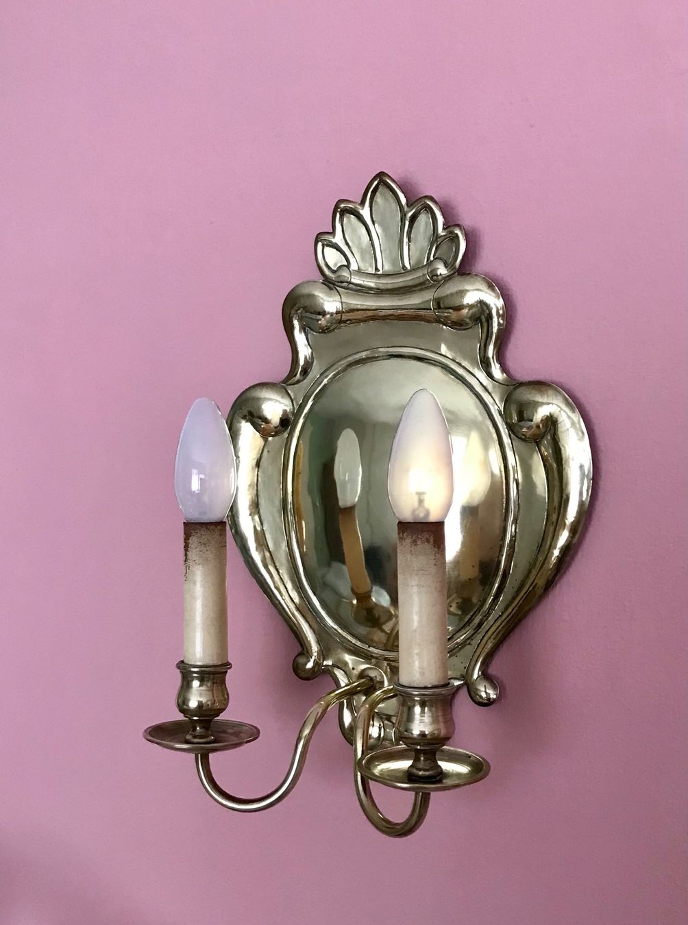 Lampes: Wandlampe Messingschild Vintage – D'occasion à Basel par nostanz 6