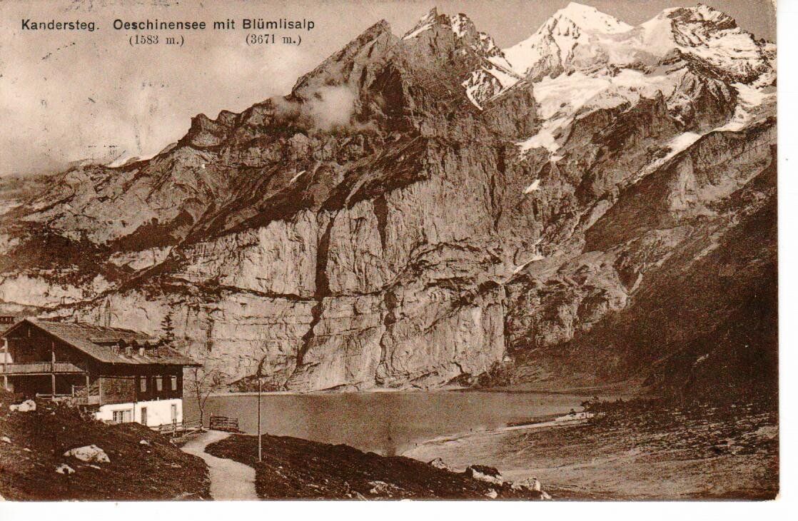 Cartoline postali: Kandersteg Oeschinensee 1918 – Usato da Wolhusen venduto da Curver9