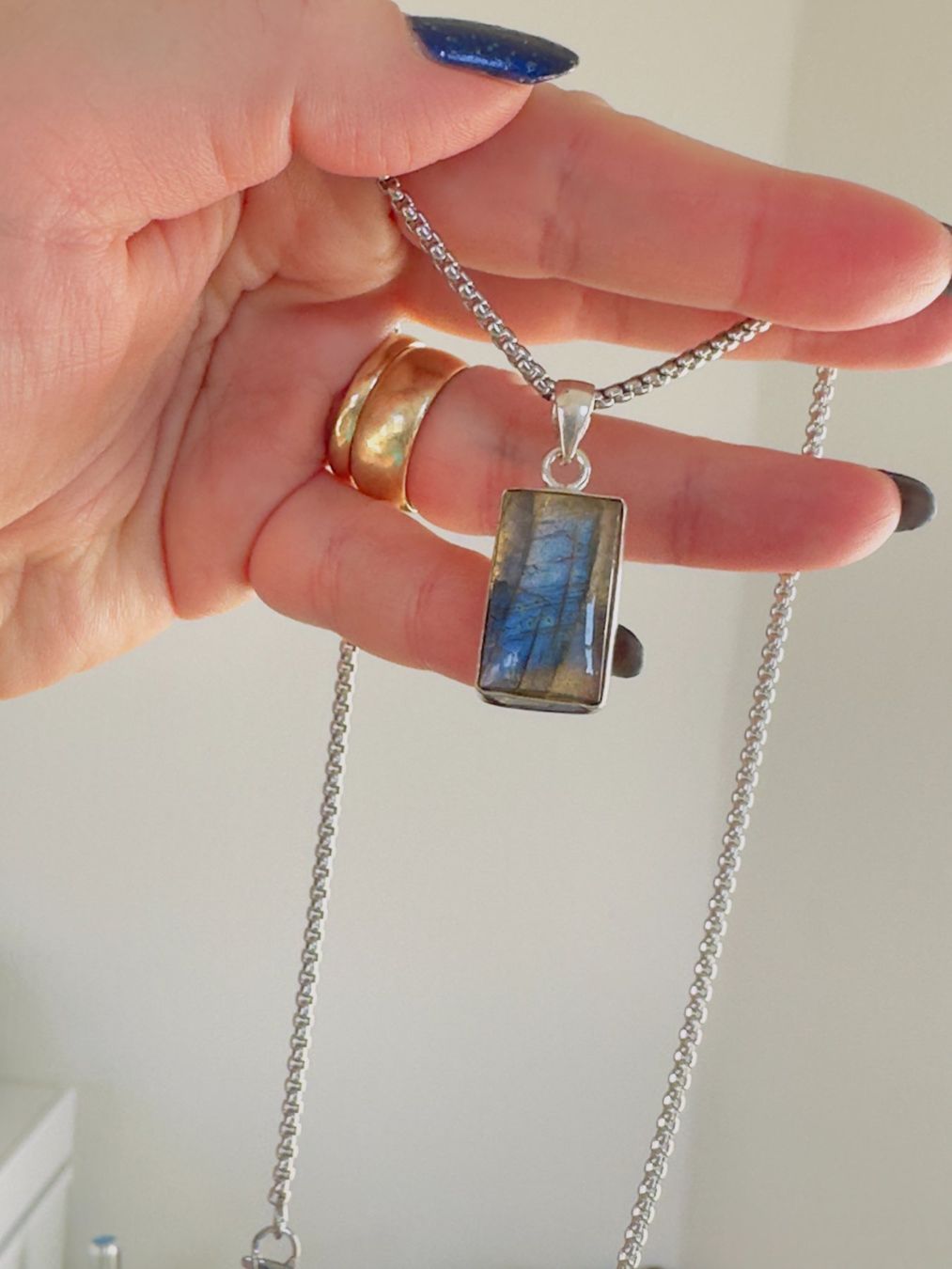 Catenine: Labradorite necklace – Nuovo e nell'imballaggio originale da Genève venduto da AGBERG 5