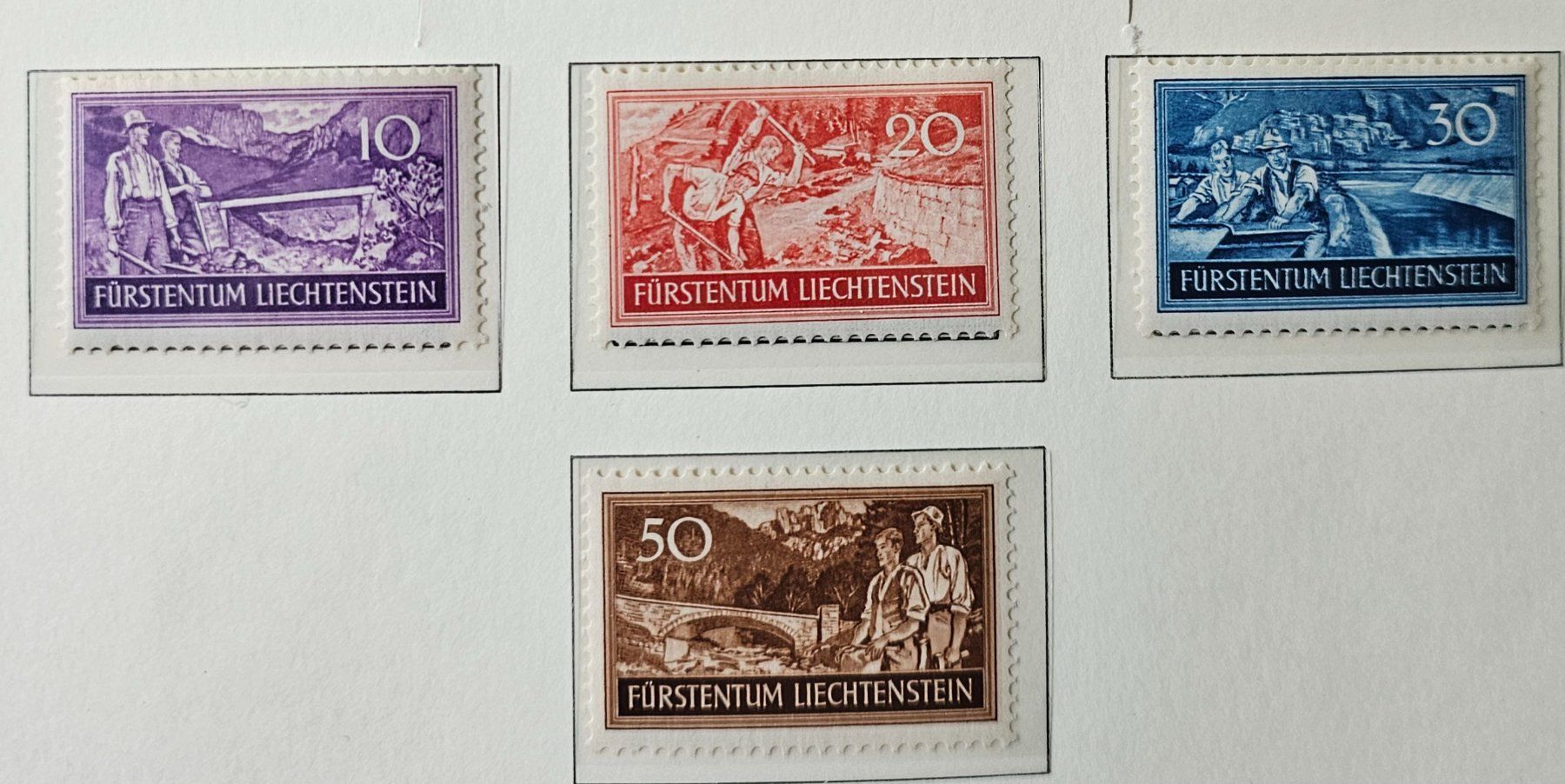 Tutti i francobolli: FL 122-125 ! POSTFRISCH ! KAT 30.-- ! – Nuovo (secondo la descrizione) da Rombach venduto da Kunstmarkart