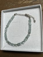 Glitzerndes Aquamarin Armband - Silber 925