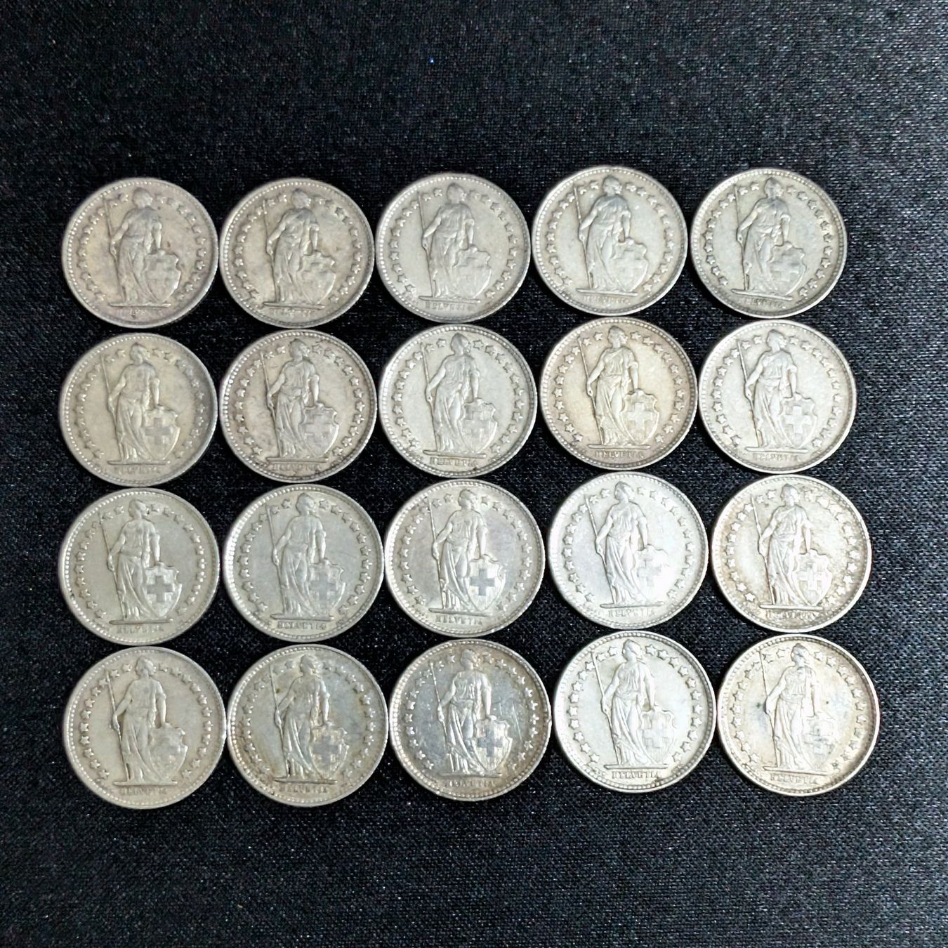 Tutti le monete: Lot 50 Rappen 20x 1952 Silber – Usato da Köniz venduto da SwissCoinCollector 1