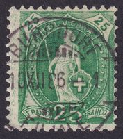 67A, Stehende Helvetia mit Vollstempel BURGDORF BE