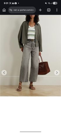 veronica beard grey barrel jeans, 30, like new