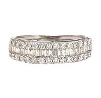 Edler Ring mit zus. 0.50ct. G/SI Diamanten aus 750 Weissgold