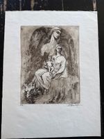 Marcel Chirnoaga 1930-2008, Radierung Maria, signiert
