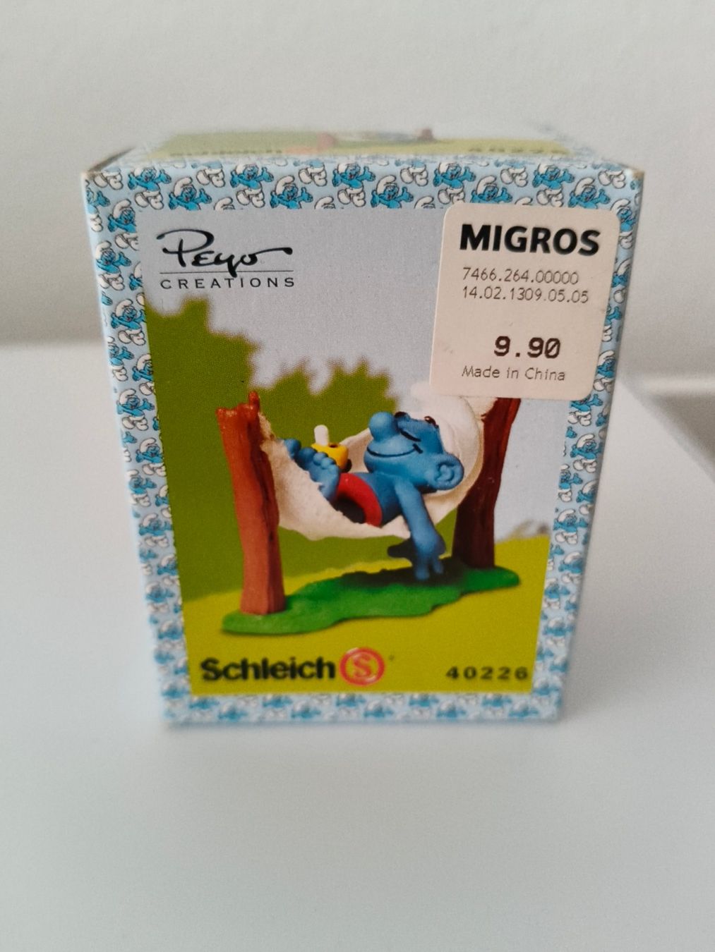 Schleich Statuette: Schlumpf in der Hängematte – Nuovo e nell'imballaggio originale da Rothrist venduto da Stranglehold